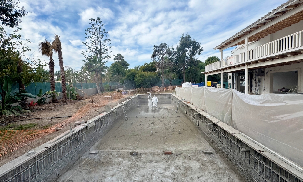 Hormigón proyectado para piscinas