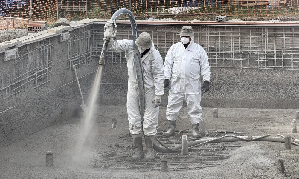 Hormigón proyectado para piscinas