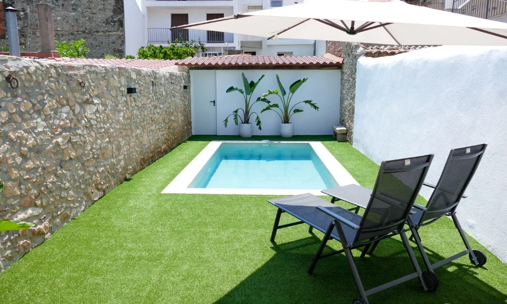 piscina de obra casa pareada