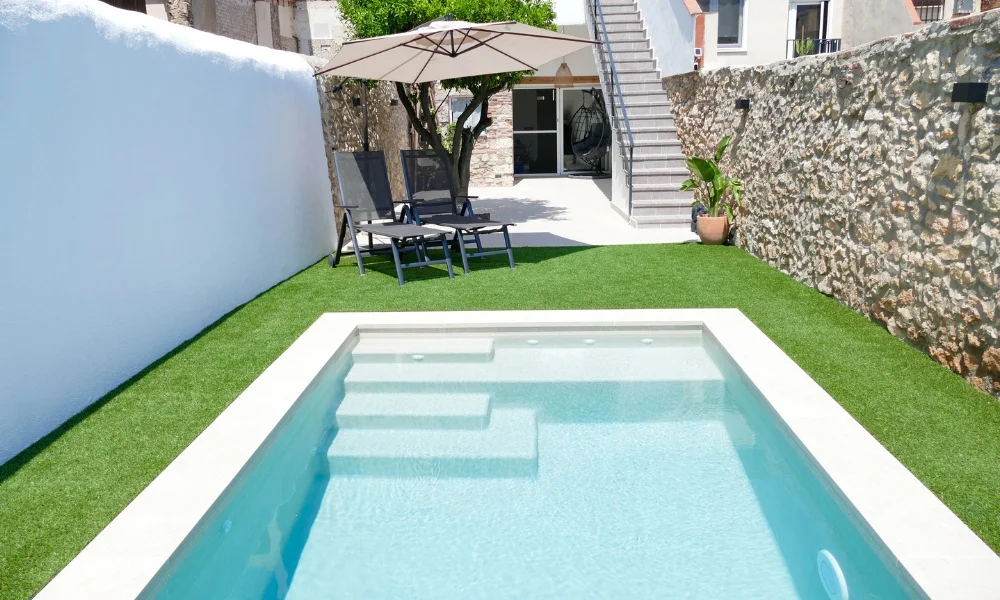 piscina de obra casa pareada