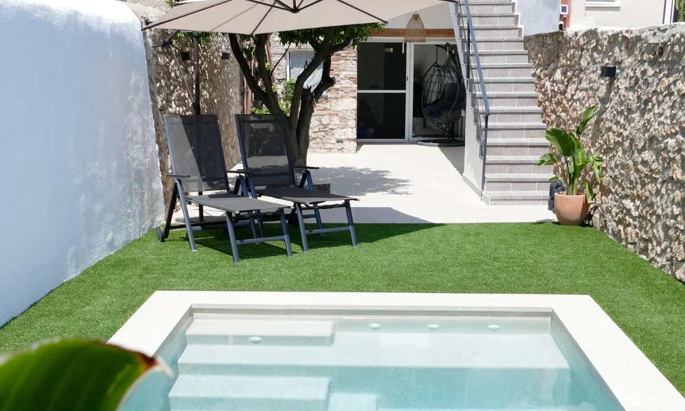 piscina de obra casa pareada